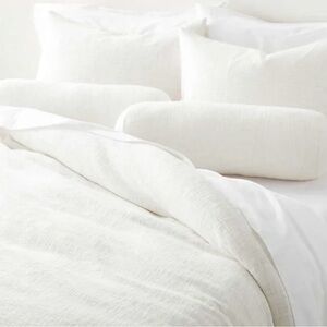 crate and barrel lindstrom duvet cover king ivory